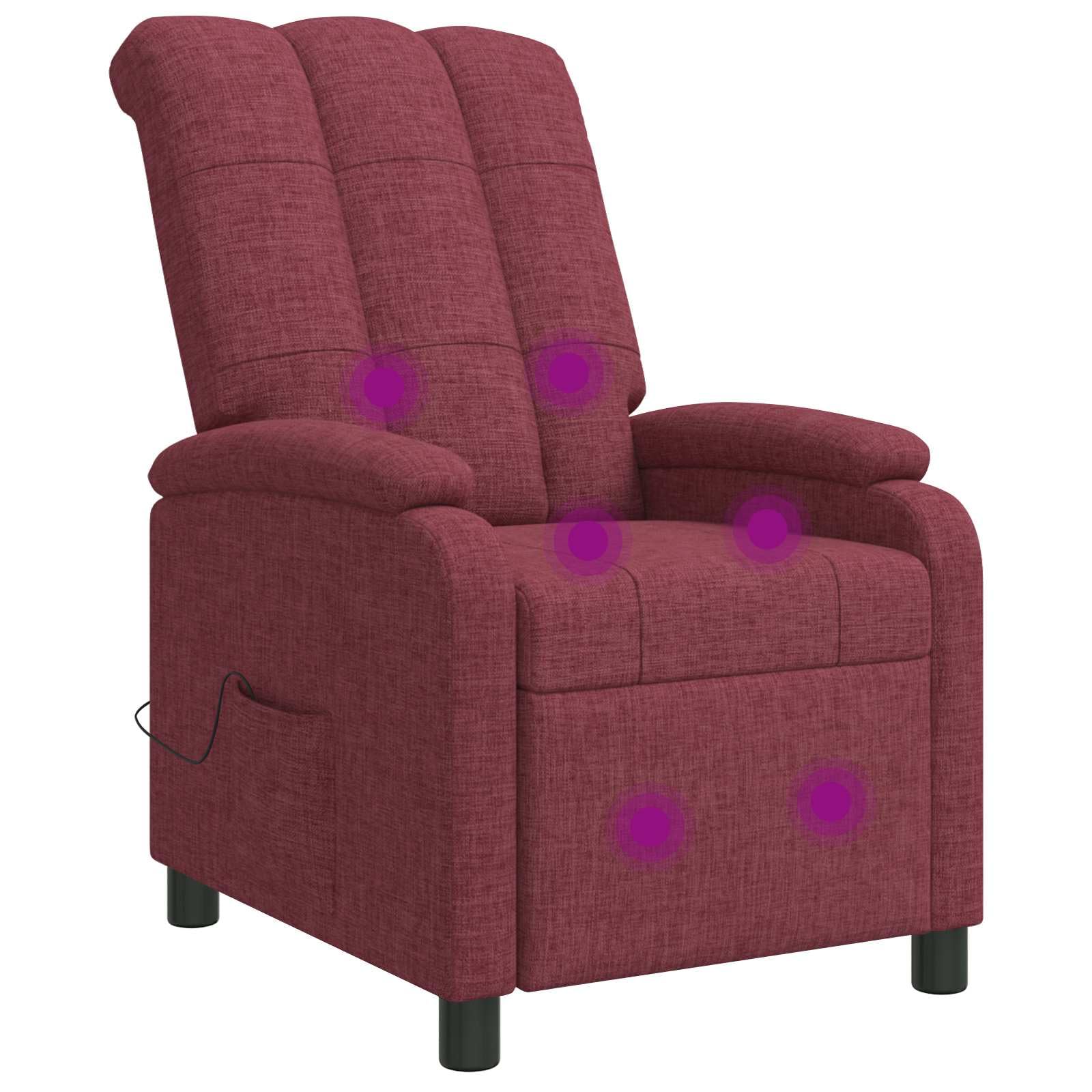 Hothingwell - Sillón reclinable de poliéster, color rojo