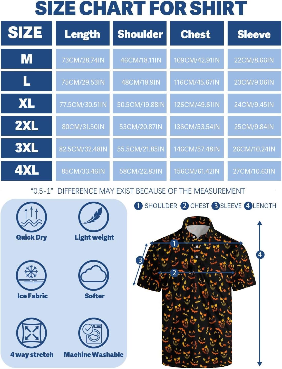 Men‘s Golf Shirt Funny Polo Shirts Short Sleeve Golf Polo Shirts Gifts Print Shirts