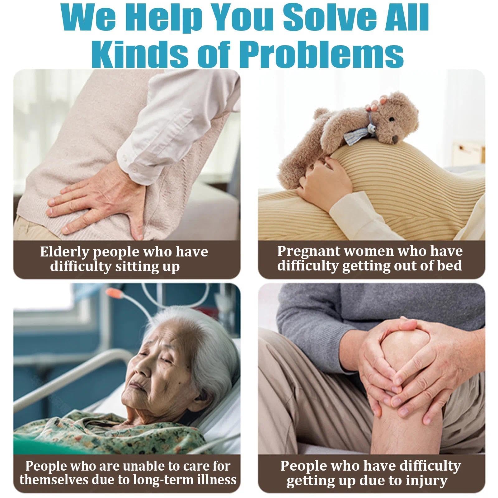 Ayuda De Espalda Ajustable Para Personas Mayores Y Discapacitadas(Crema) | Soporte para el cuello la cabeza y la zona lumbar