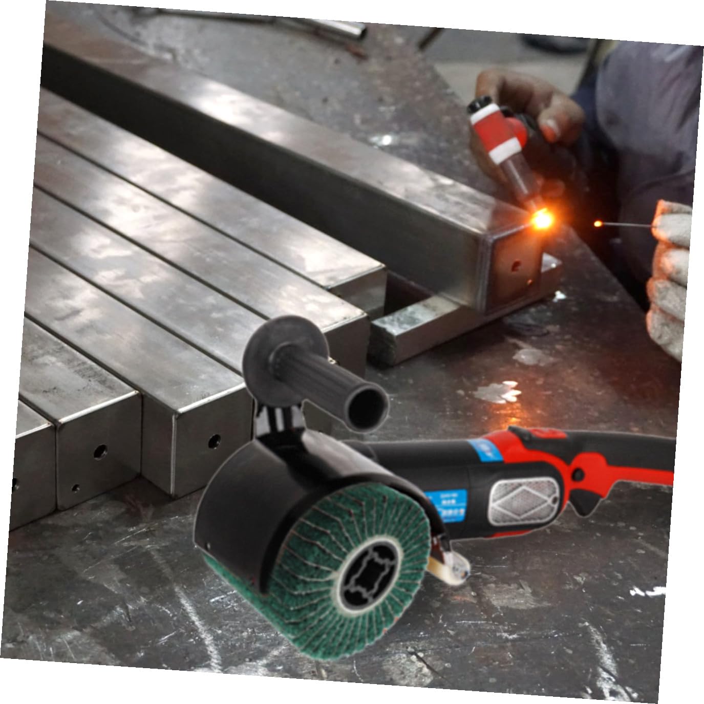 Nylon Polishing Buffing Disc for Drill Electric Rotary Tool Abrasive Green Disc Suitable for Metal and Wood Surface Finishing