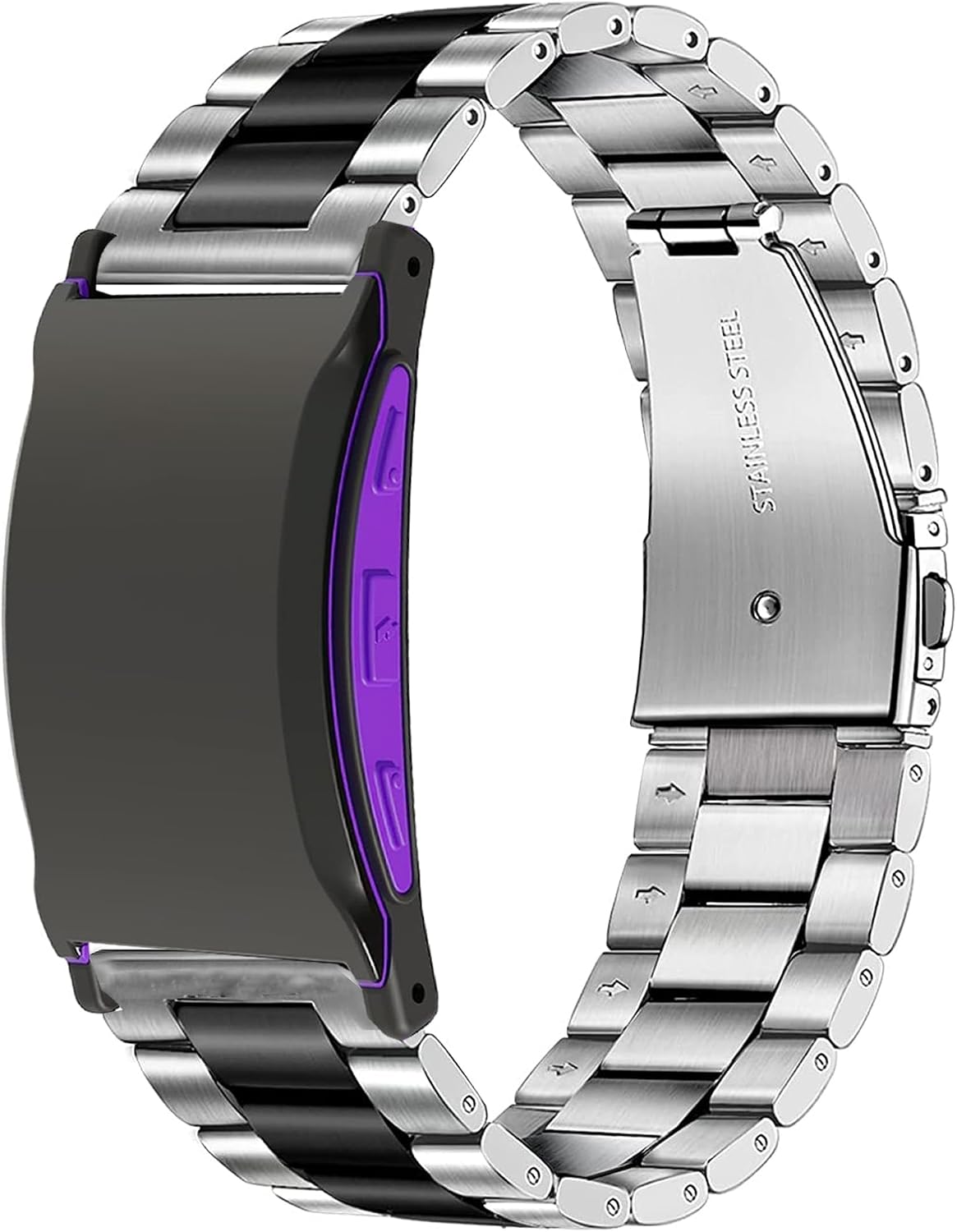 Lamshaw Compatible for Pavlok 3 Band, Quick Release Stainless Steel Metal Replacement Straps Compatible with Pavlok 3