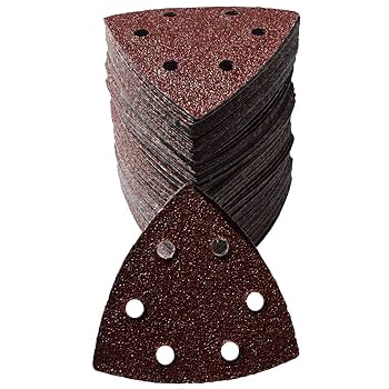 FANJIE 25 Pcs 93mm Triangle Sanding Pads Paper Set Hook & Loop