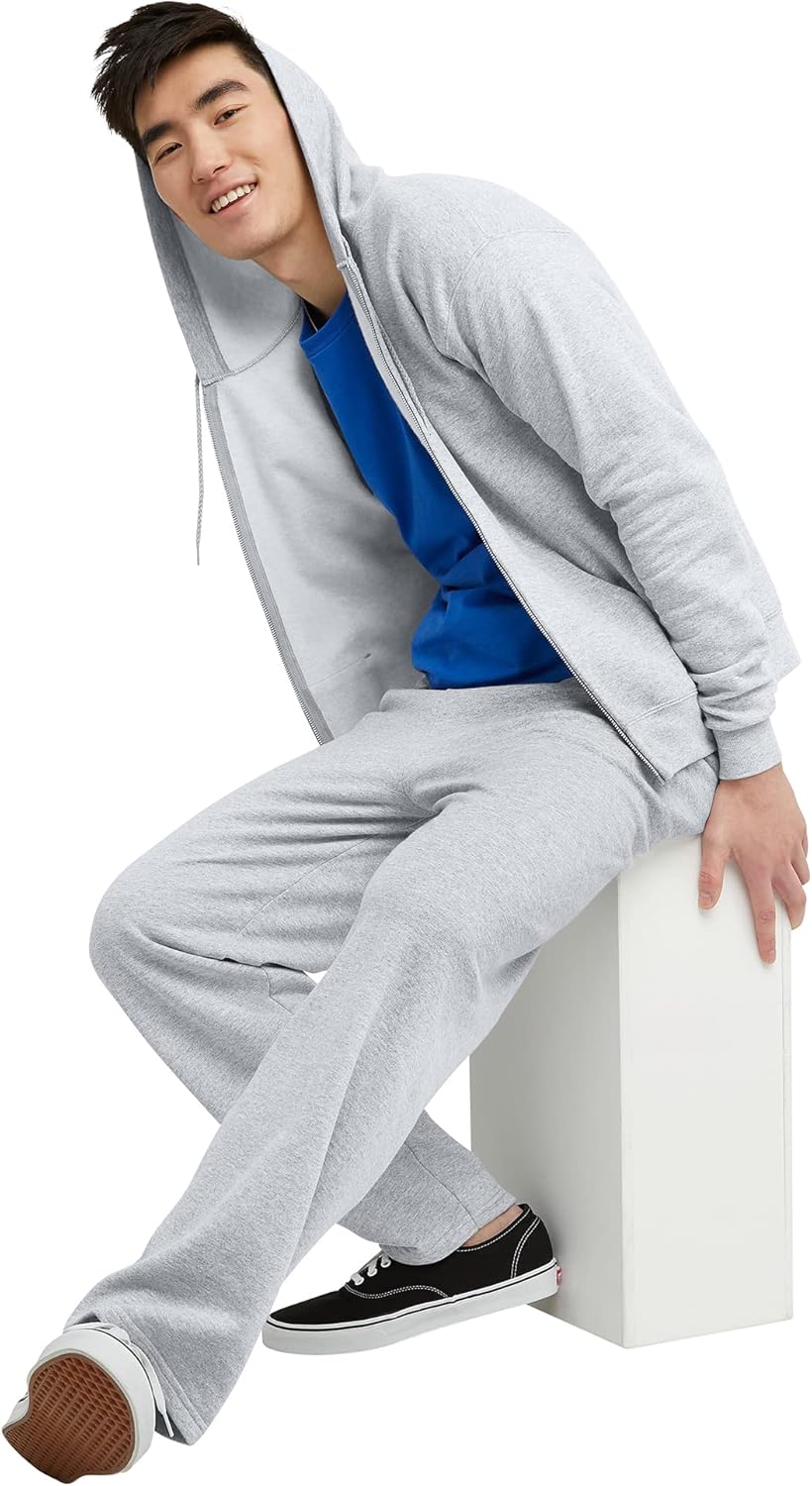 Hanes mens Zip-up Hoodie, Ecosmart Fleece Full-zip Hoodie for Men, Hooded Sweatshirt - Image 6