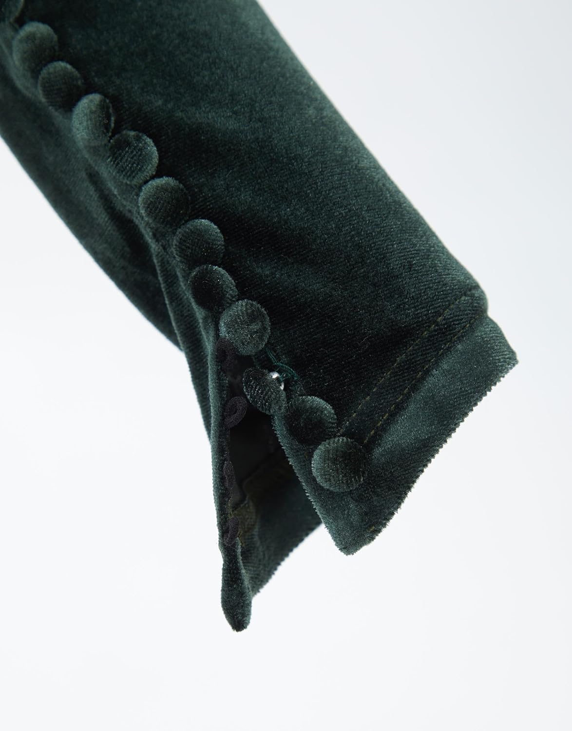 miccostumes Women's Medieval Renaissance Dress Queen Princess Cosplay Costume Empire Style Green Velvet Dress Low Neckline - Image 6