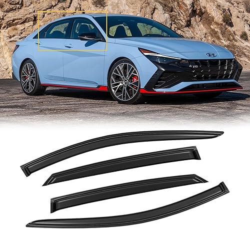 Miniatura 34 de Viseras de ventana para Toyota Camry 2007-2011, protectores de lluvia, deflector de ventilación, sombra humo oscuro 07 2008 2009 2010 11, con cinta