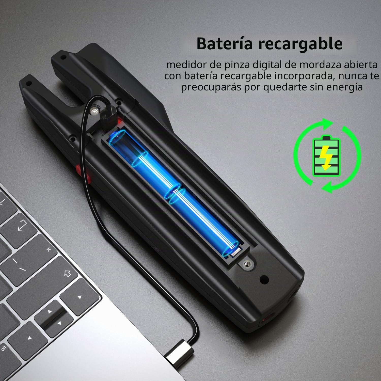 BSIDE U6 Comprobador Eléctrico con Termómetro Infrarrojo Pinza Amperimétrica AC DC 600A 9999 Cuentas LCD Color VFC Multímetro Digital Inteligente Mordaza Abierta con Batería Recargable y Estuche