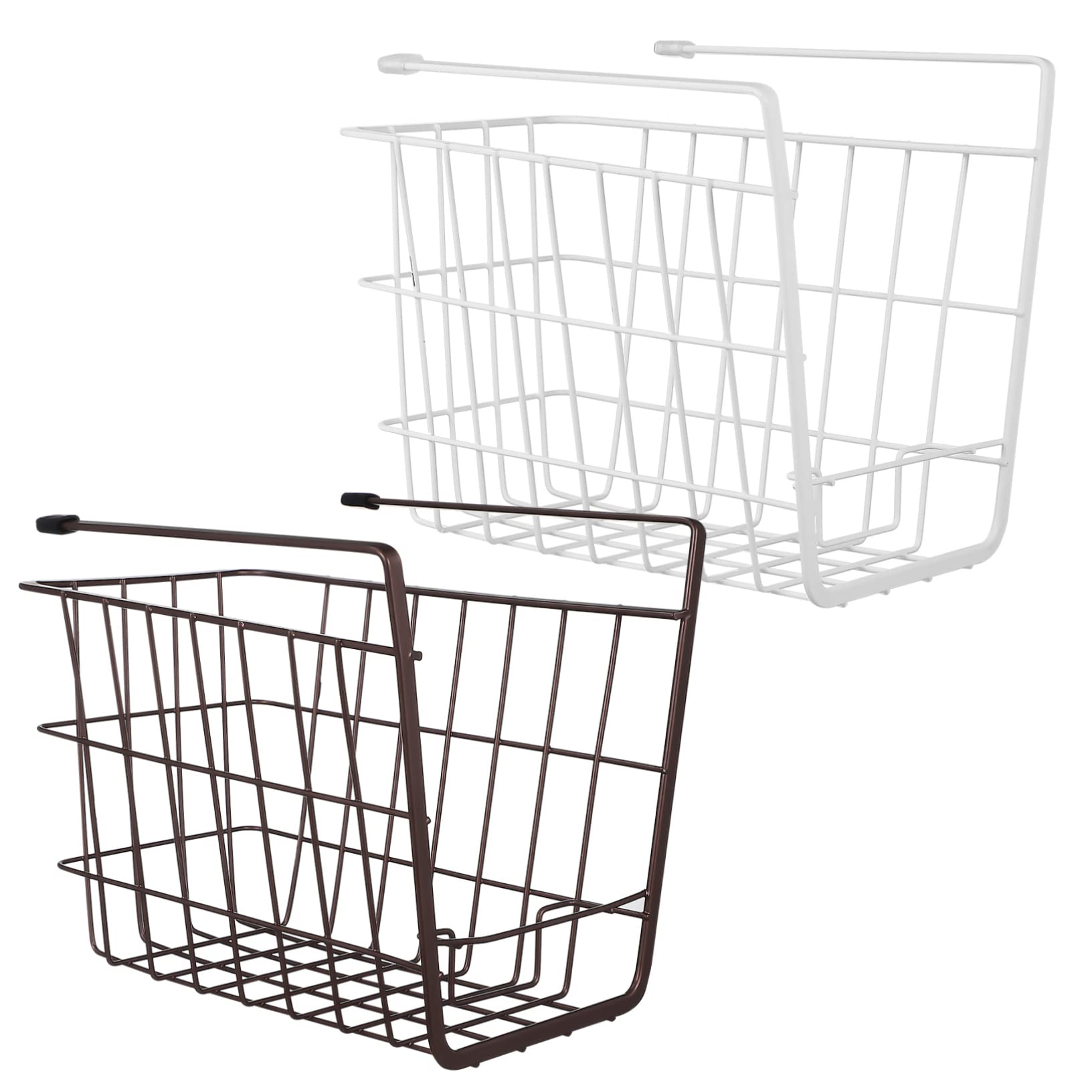 Amosfun Cesta De Almacenamiento Colgante 2 Pcs Organizador De Cocina Cesta De Alambre Bajo Estante