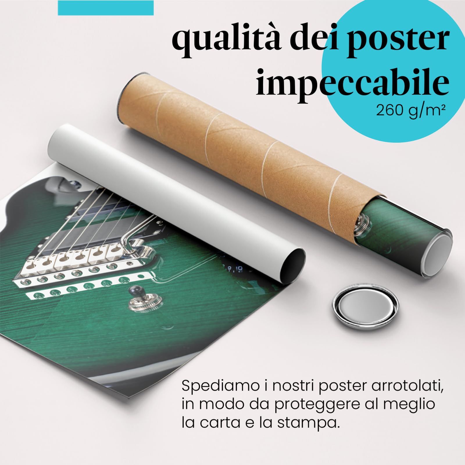 Postereck - 0931 - Chitarra elettrica, strumento musicale, suonare, band, rock - Decorazione da Parete, Stampa Fotografica, Ideen Regalo, Stampa d'Arte - Tela - 100,0 cm x 75,0 cm