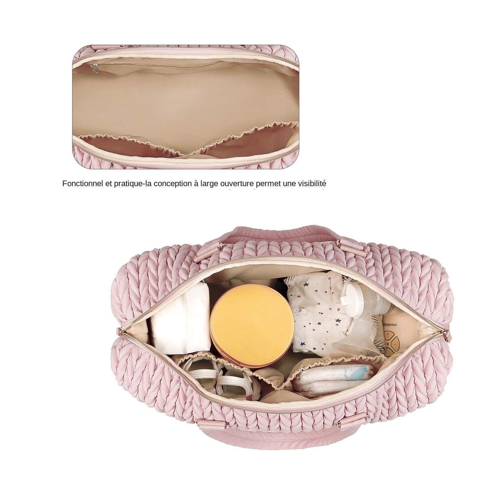 Bolsas de maternidad de gran capacidad - Bolsa de pañales,Bolsa de pañales | Bolsa organizador de pañales, cesta de almacenamiento impermeable para artículos de vivero con bolsillo aislado para