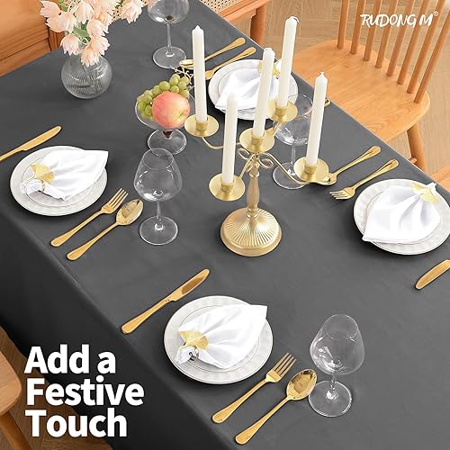 Miniatura 5 de RUDONG M Paquete de 72 servilletas de satén blanco, 17 x 17 pulgadas, servilletas de tela suave con bordes festoneados, servilletas de mesa