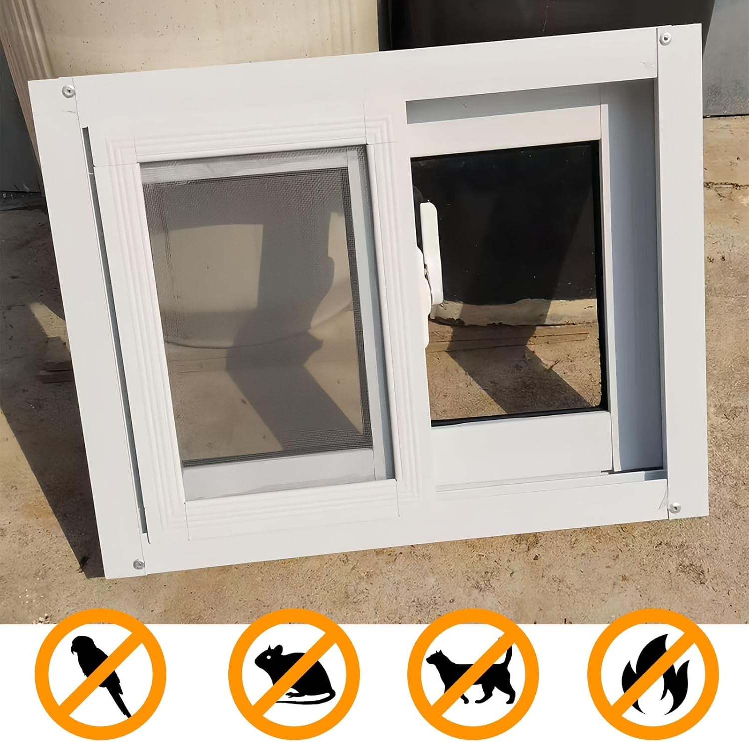 Basement Window, Shatterproof Slider Window, 22" 24" 26" 28" 30" 32" 34" 36" 38" 40" with Screen and Tempered Glass, for Shed Household Garage(WxH 30x18"/76x46cm)
