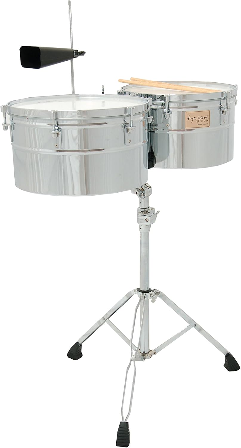Tycoon Percussion 14 Inch & 15 Inch Deep-Shell Timbales - Chrome Finish