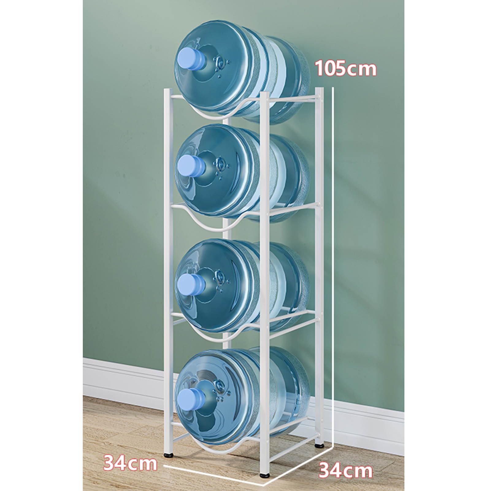 Heavy Du 5 n - Estante para botellas de agua - Lar Capaci ckable nizer para jarras de agua y enfriadores - Soporte de doble fila para ahorrar espacio