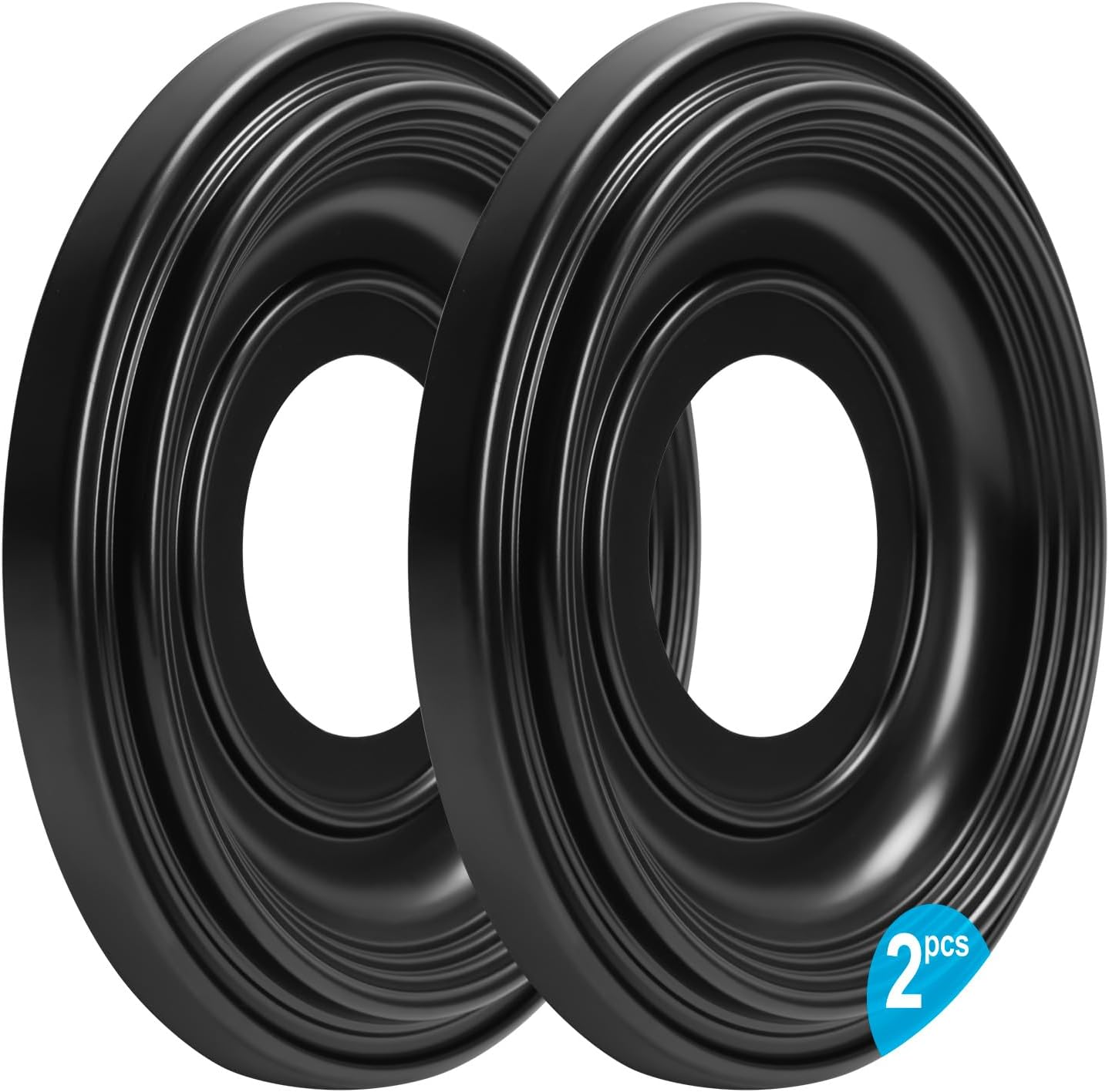 Art3d Non-Phthalate PVC Ceiling Medallion, Ceiling Light Cover Plate, Hole Cover for Light and Ceiling Fans, Fits Canopies up to 7.5", Ideal for Living Room, Bedroom, Renovation, 4 Pcs Set