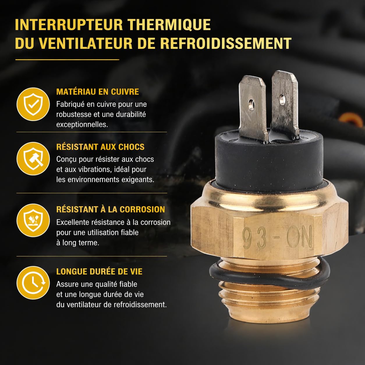 Sensore Termico Ventola di Raffreddamento Interruttore Termico Radiatore in Rame 2FM-039-067 per BJ250 BJ300GS