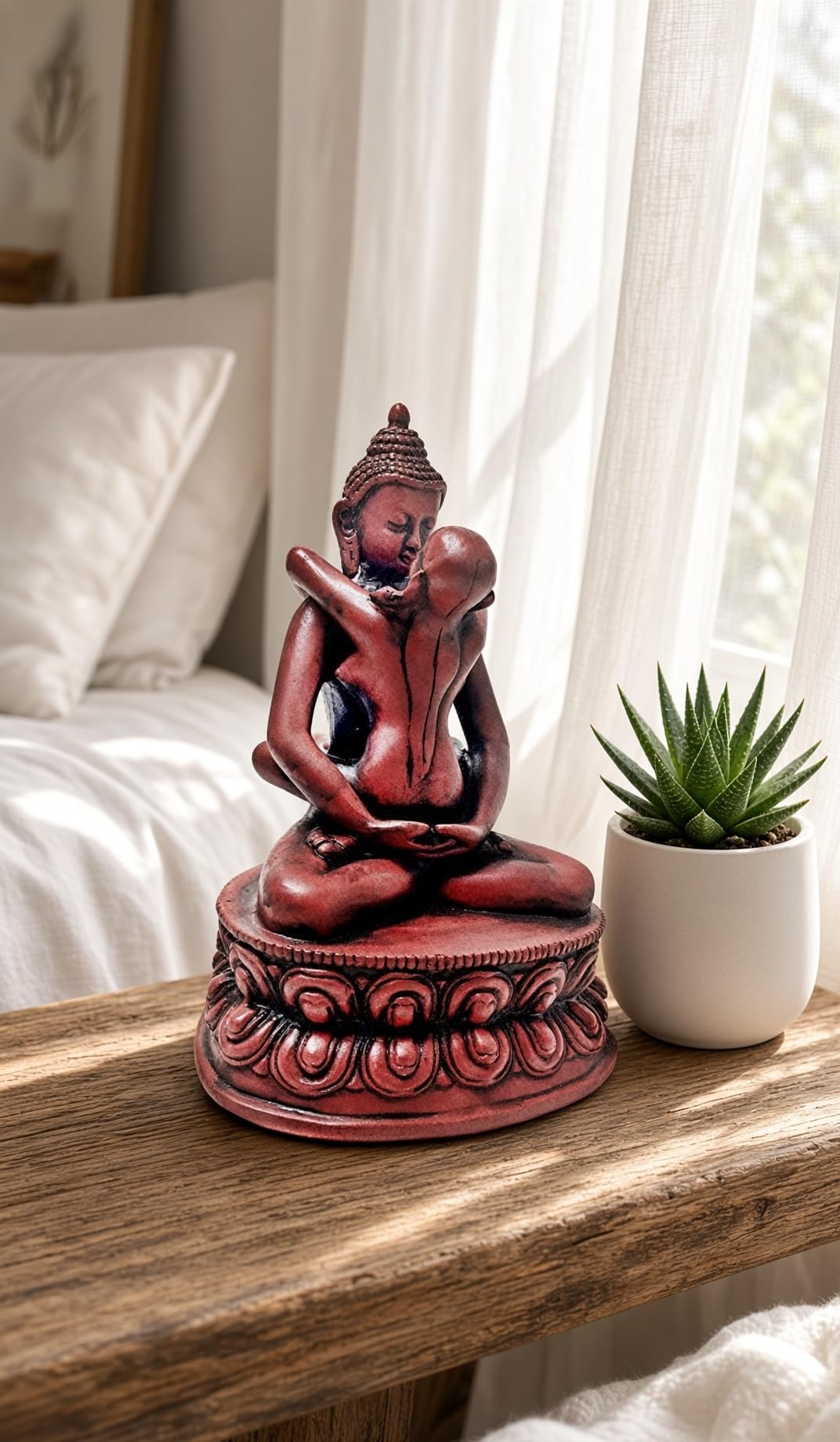 Bellaa 29639 Statue de Bouddha Yab Yum Shakti Embrasse Tantra 15,2 cm de Haut