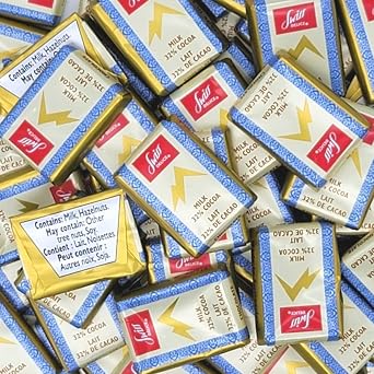 Swiss Delis PSJBOX Milk Chocolate, 80 Sheets, Made in Switzerland, 32% Cacao, Individual Packaging, Large Capacity, For Sharing, Gift