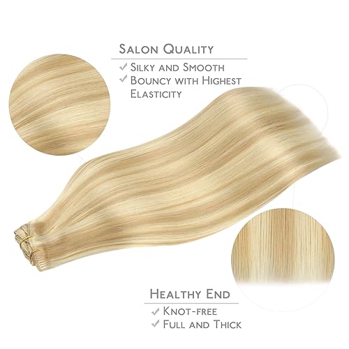 Miniatura 4 de Wennalife - Extensiones de cabello humano con clip, extensiones de cabello Remy, 14 pulgadas a 24 pulgadas, 4.23 onzas (120g), 7 unidades
