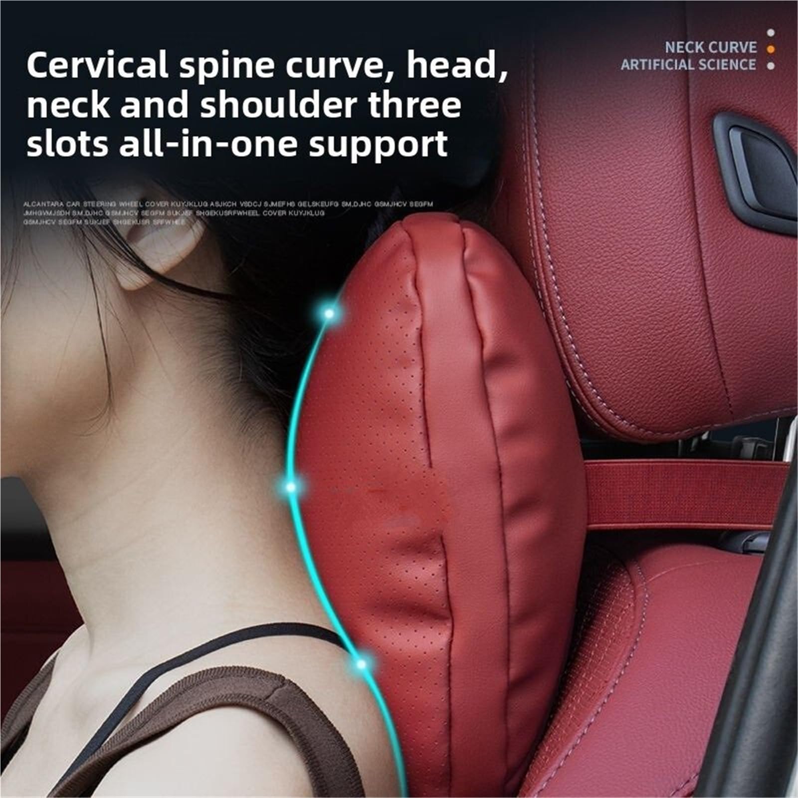 Cojin Reposacabezas Coche Reposacabezas y soporte cervical Cuello del automóvil
