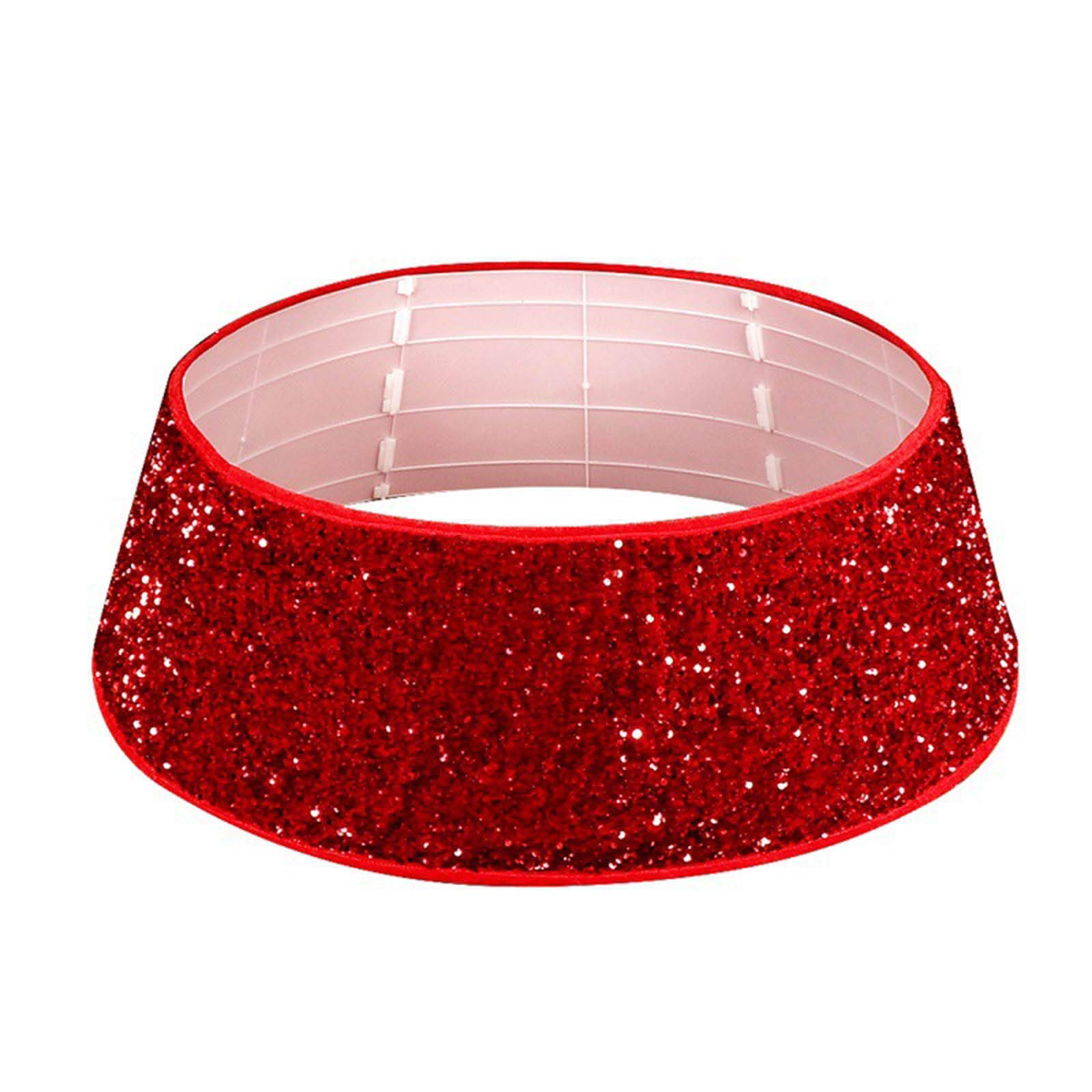 Anillo para árbol de Navidad, fácil de colocar, base de árbol para decorar tu nido de árbol de Navidad, tela no tejida, tela con lentejuelas