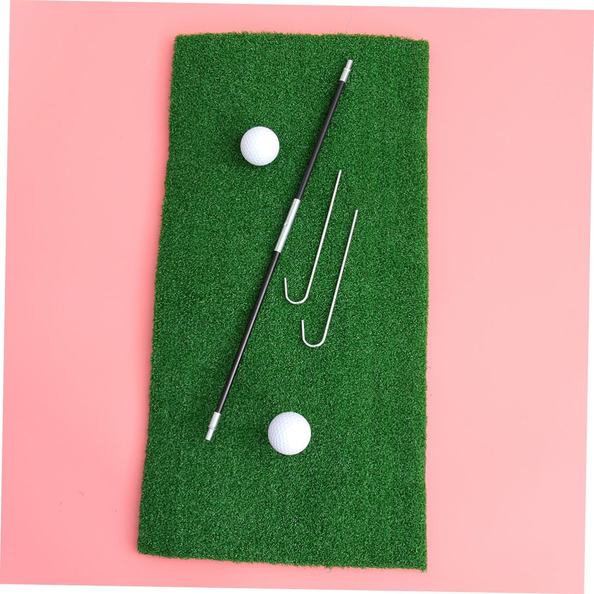 Happyyami Portable Pop-up Golf Chipping Practice Net with Mat Indoor Outdoor Training Aid for Pitching and Hitting Target Cage for Beginners and Golfers