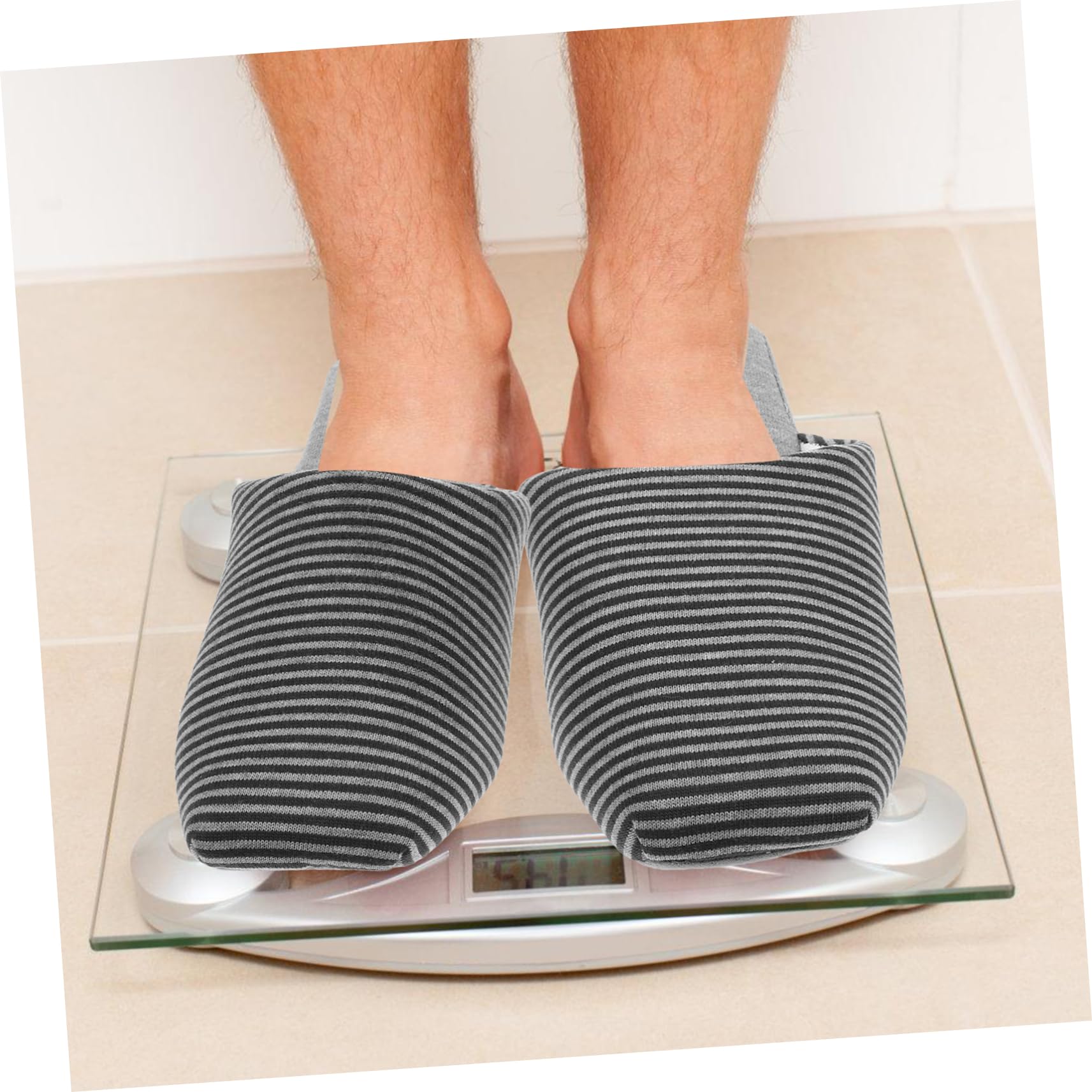 WOFASHPURET 1 Pair of Lightweight Cotton Slippers Men's Indoor House Slippers Spa Friendly