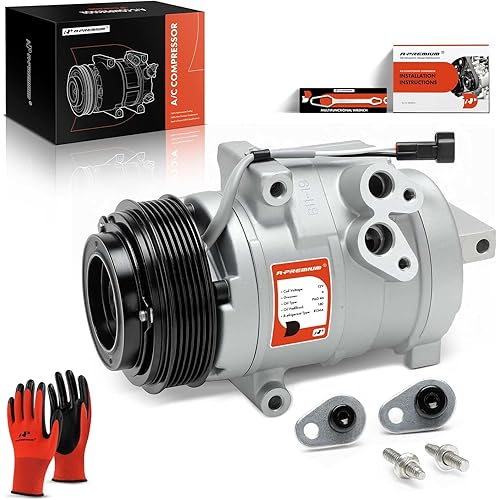 A-Premium Air Conditioner AC Compressor with Clutch Compatible with Ford Taurus 2008-2012, Taurus X 2008-2009, Flex 2009-2012, Lincoln MKS 2009-2012, MKT 2010-2012, Mercury Sable 2008-2009