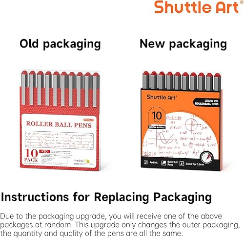 Miniatura 8 de Paquete de 10 bolígrafos Shuttle Art de punta fina, 0.02 pulgadas, con tinta líquida, para escritura diaria, tomar notas, escuela y oficina, color