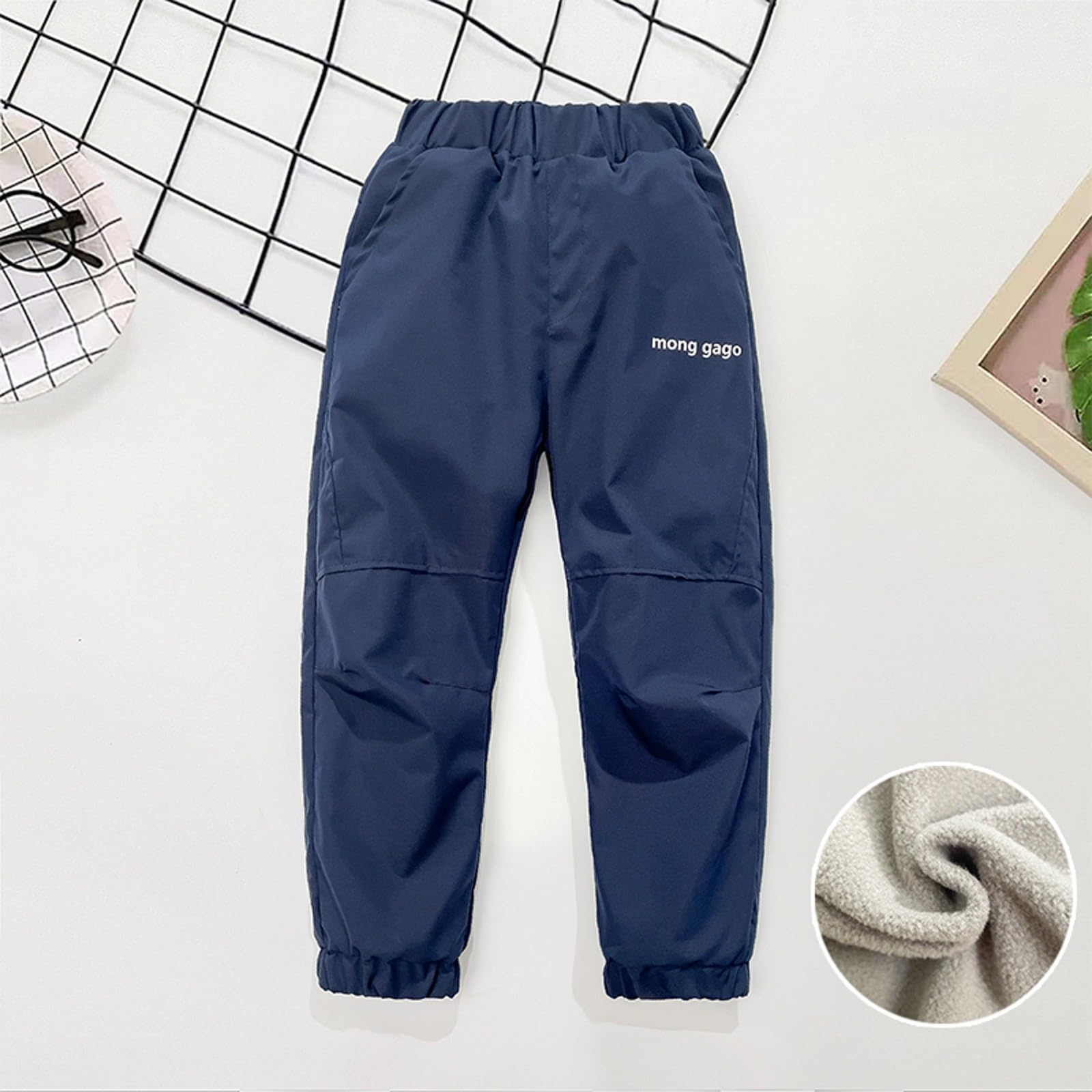 Wanderhose Jungen Mädchen Regenhose Wasserdicht Winddicht Trekkinghose Atmungsaktiv Mesh Futter Jogginghose Elastischer Bund Mit Taschen Outdoor Hose für Kinder Gr.122-164