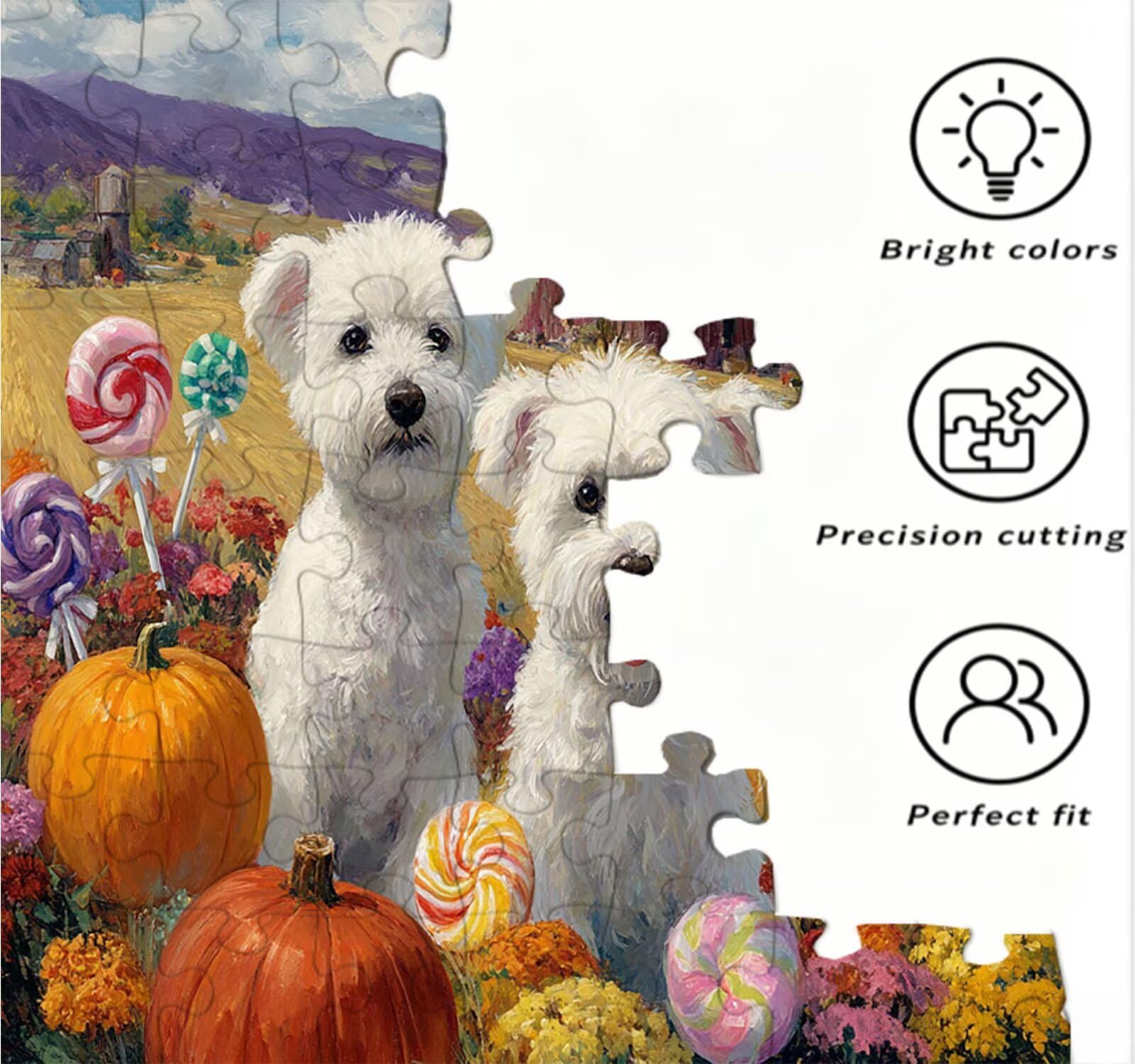 Puzzle 3000 sztuk, psy gospodarskie puzzle dla dorosłych puzzle, wyzwanie dekoracja puzzle, rozrywka gra edukacyjna dla całej rodziny, na prezent dekoracja R7KH-666
