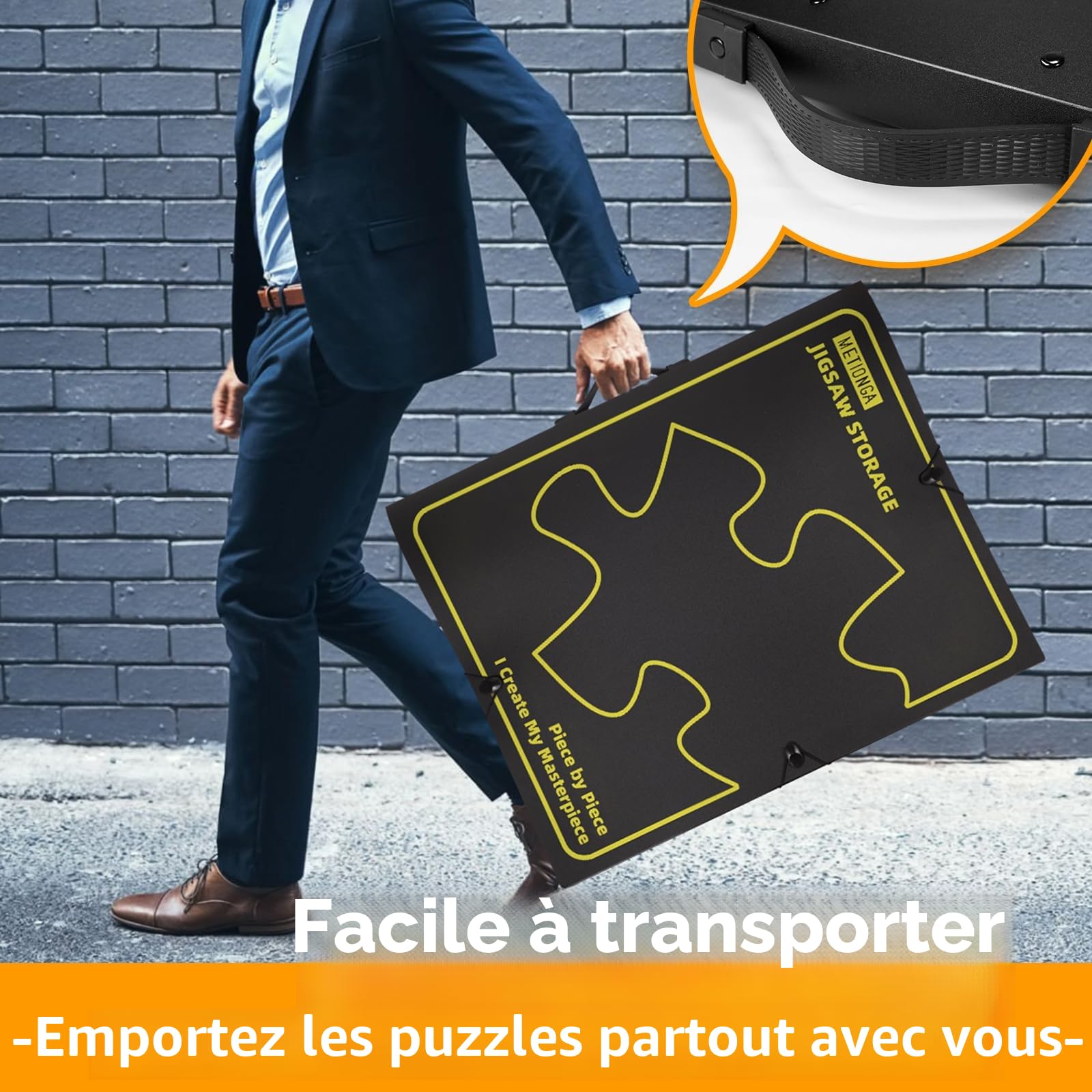 Rangement Puzzle avec 25 Poches, Classeur Puzzle 1000 pièces, Organiseur de Puzzles Portable, Accessoires de Stockage, Protecteur Anti-Poussière