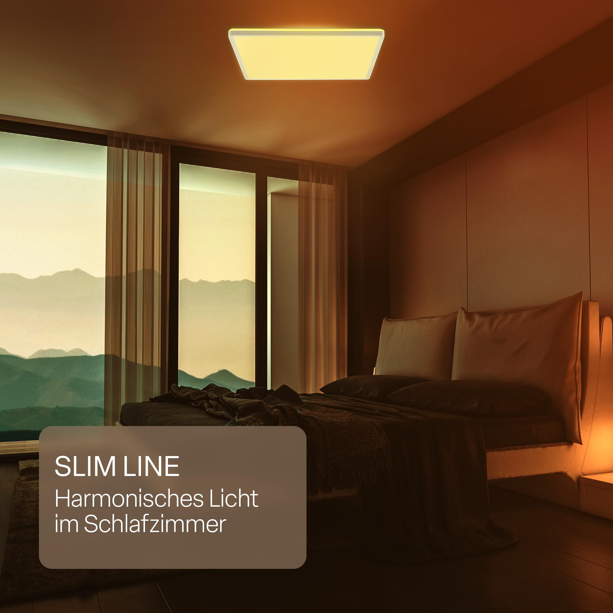 B.K.Licht - LED Deckenlampe, Flach, Dimmbar, Indirektes Licht, CCT warmweiß bis tageslichtweiß, IP44, Panel, Deckenleuchte, Kinderzimmer, Wohnzimmerlampe, Badezimmer Lampe, 42x42x3 cm, Weiß