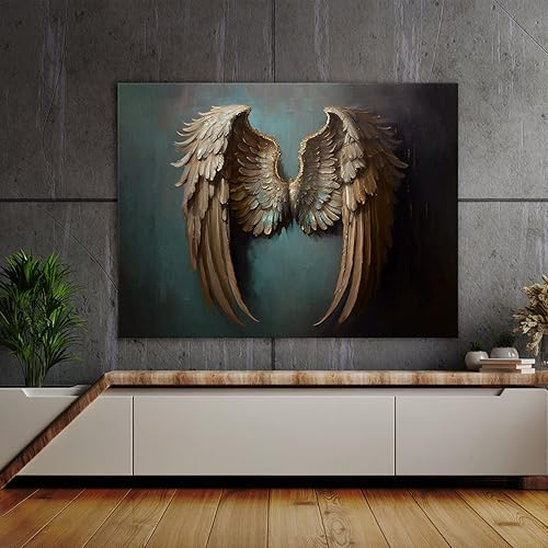 Miniatura 3 de Sense Canvas Lienzo decorativo con alas de ángel Heaven 13, decoración del hogar, póster grande de 40 x 30 pulgadas  0.75 pulgadas