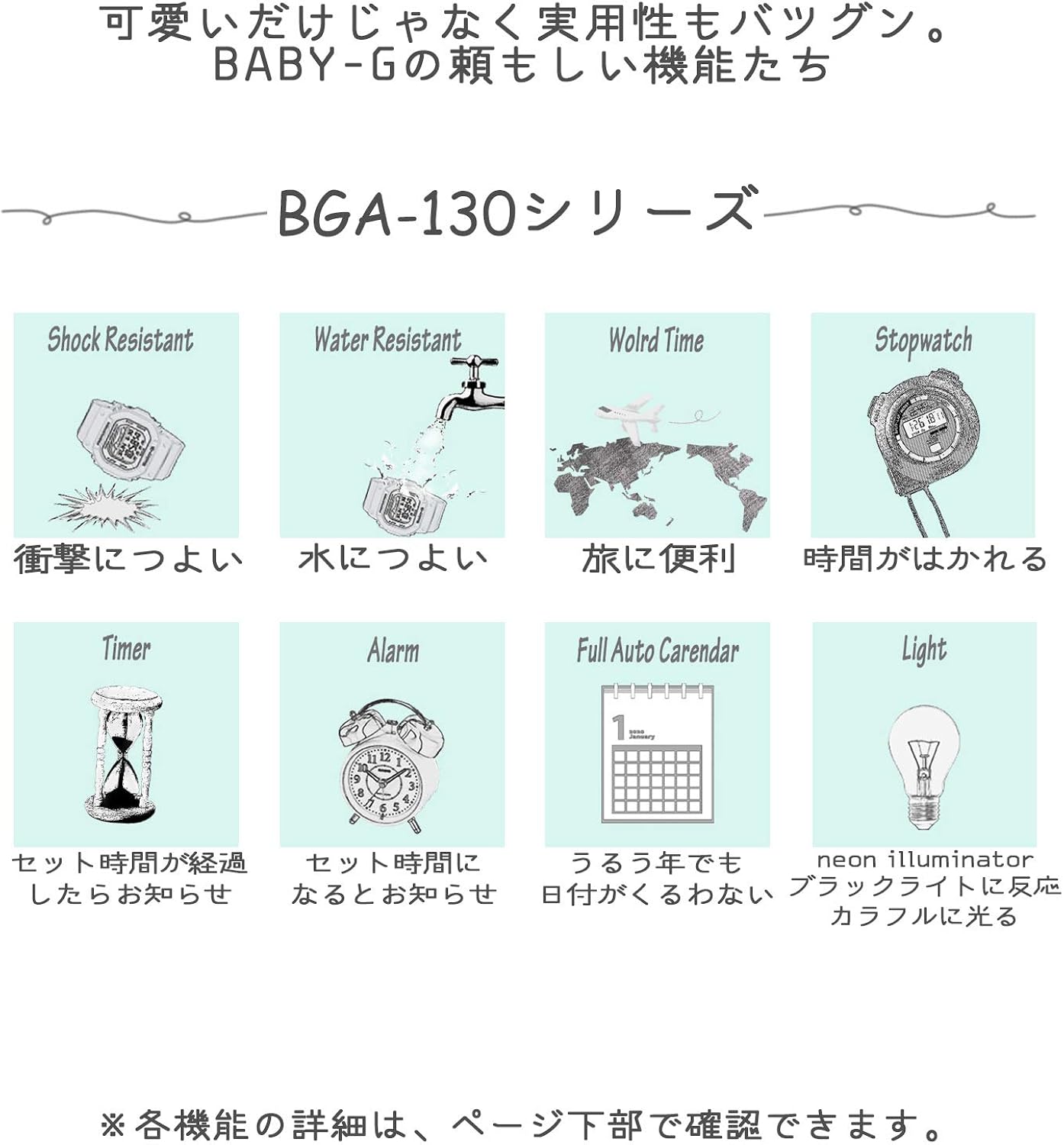 Casio BGA-130-1BJF - Orologio da polso Casio BGA-130-1BJF - Orologio da polso