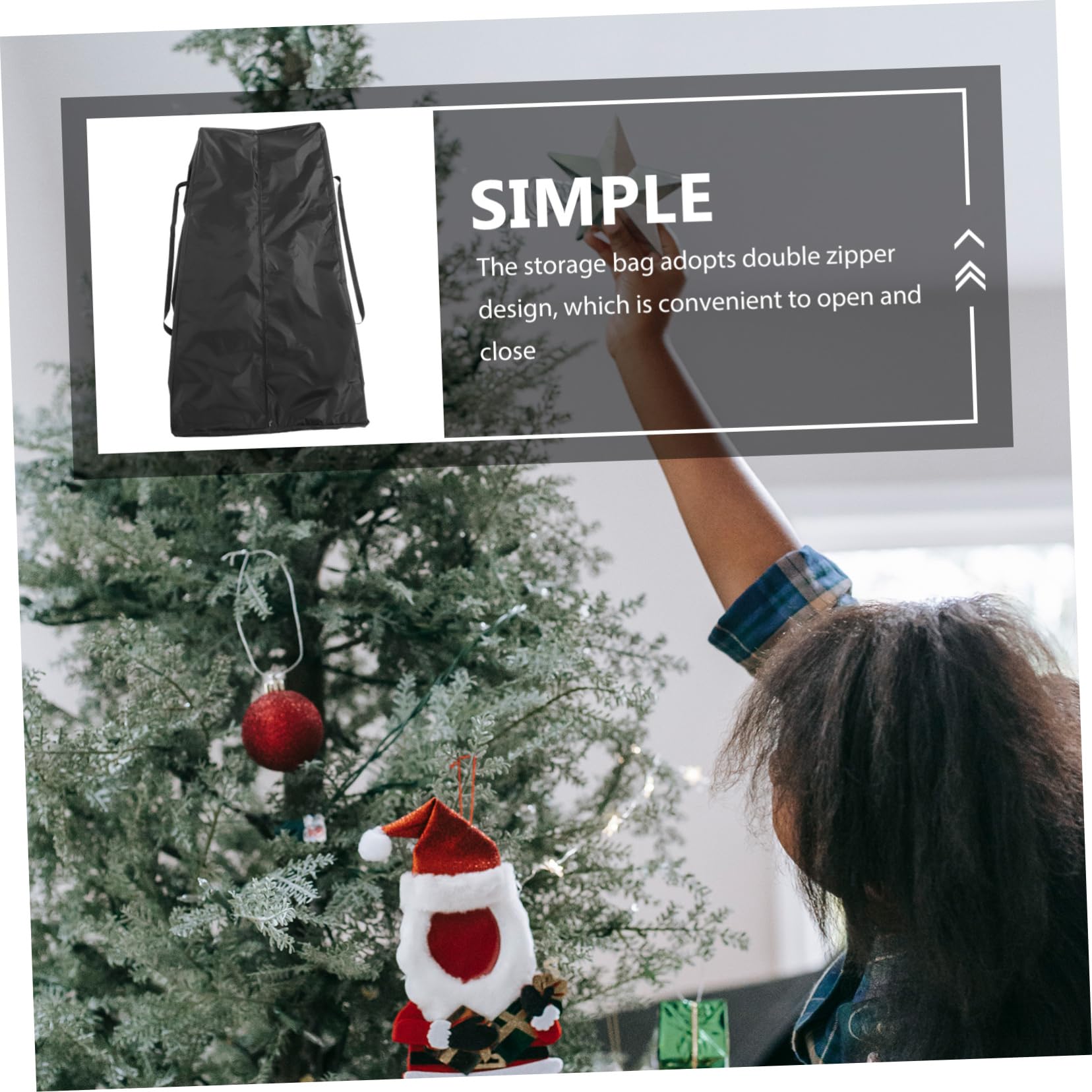 Alipis Weihnachtsbaum Aufbewahrungstasche mit Reißverschluss Wasserdichte und Robuste Tasche aus Oxford-gewebe für Weihnachtsbaum und Dekorationen Faltbar und Wiederverwendbar