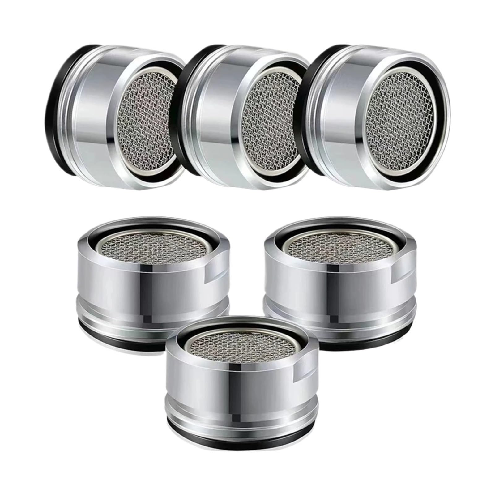 ZYCHSJXA Brass Water Saving Faucet Tap Aerator with Replaceable Filter Mixed Nozzle 24mm Thread - Bathroom Bubbler Replacement(6Pcs Aerators)