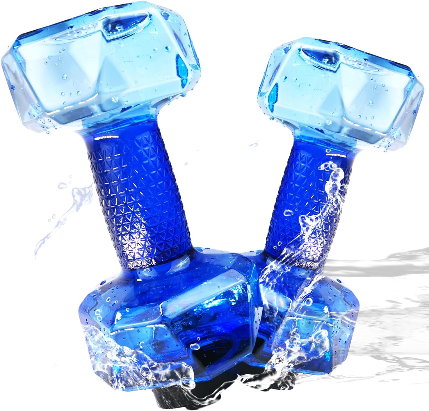 2 Set Water Weights for Pool Exercise, Upgraded PE Water Dumbbells Pool Resistance, Water Aerobics Equipment with Non-slip Handle for Aqua Therapy, Pool Fitness, Water Exercise