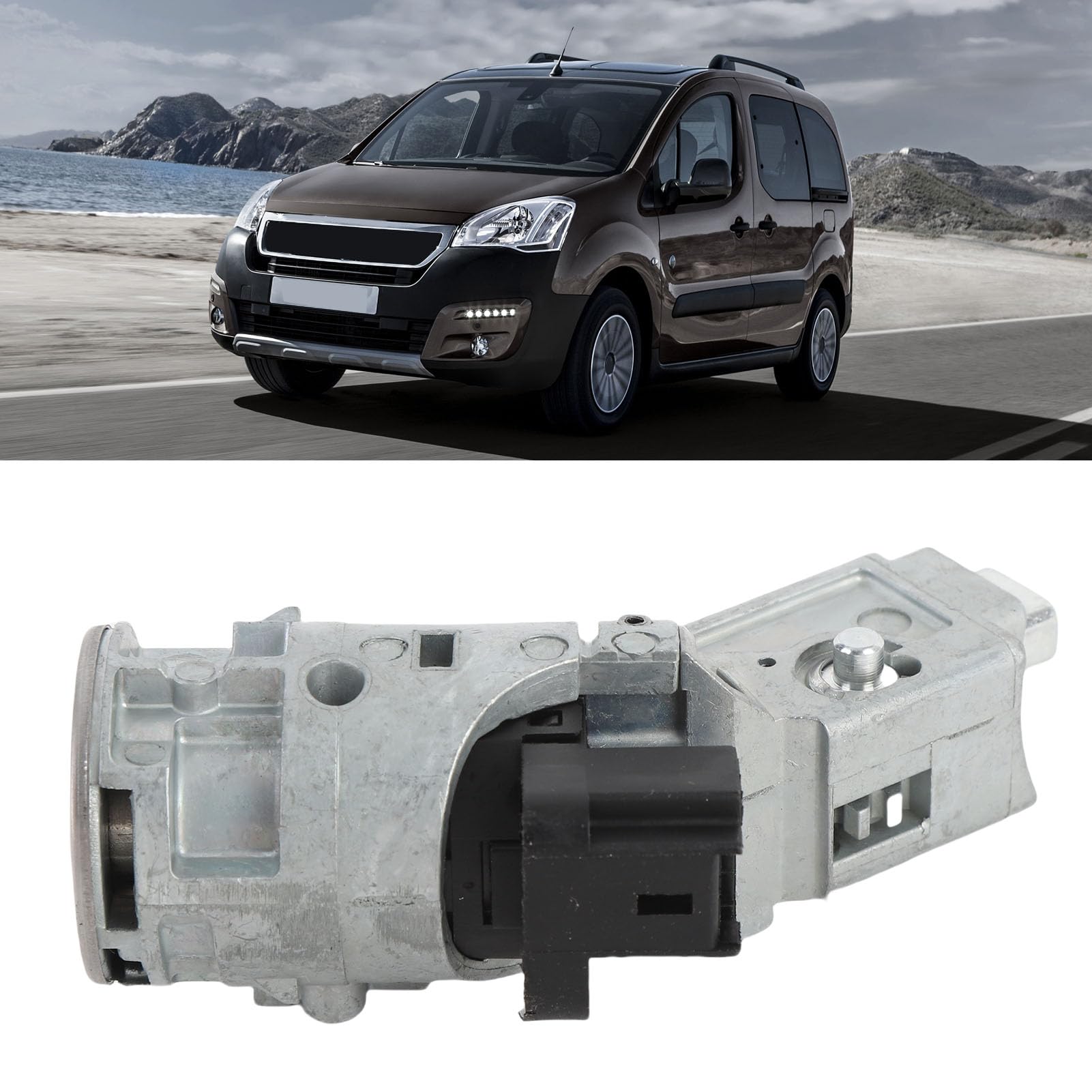 Cylindre de Serrure de Commutateur de Démarrage avec 2 Clés pour Partner MK2 et Berlingo MK2 2008-2018 Remplacement fiable et Facile à Installer