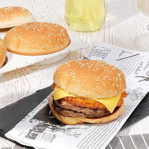 Miniatura 7 de CAKETIME Moldes antiadherentes de 4 pulgadas, moldes de silicona jumbo para sándwiches de desayuno, molde redondo para hornear magdalenas inglesas,