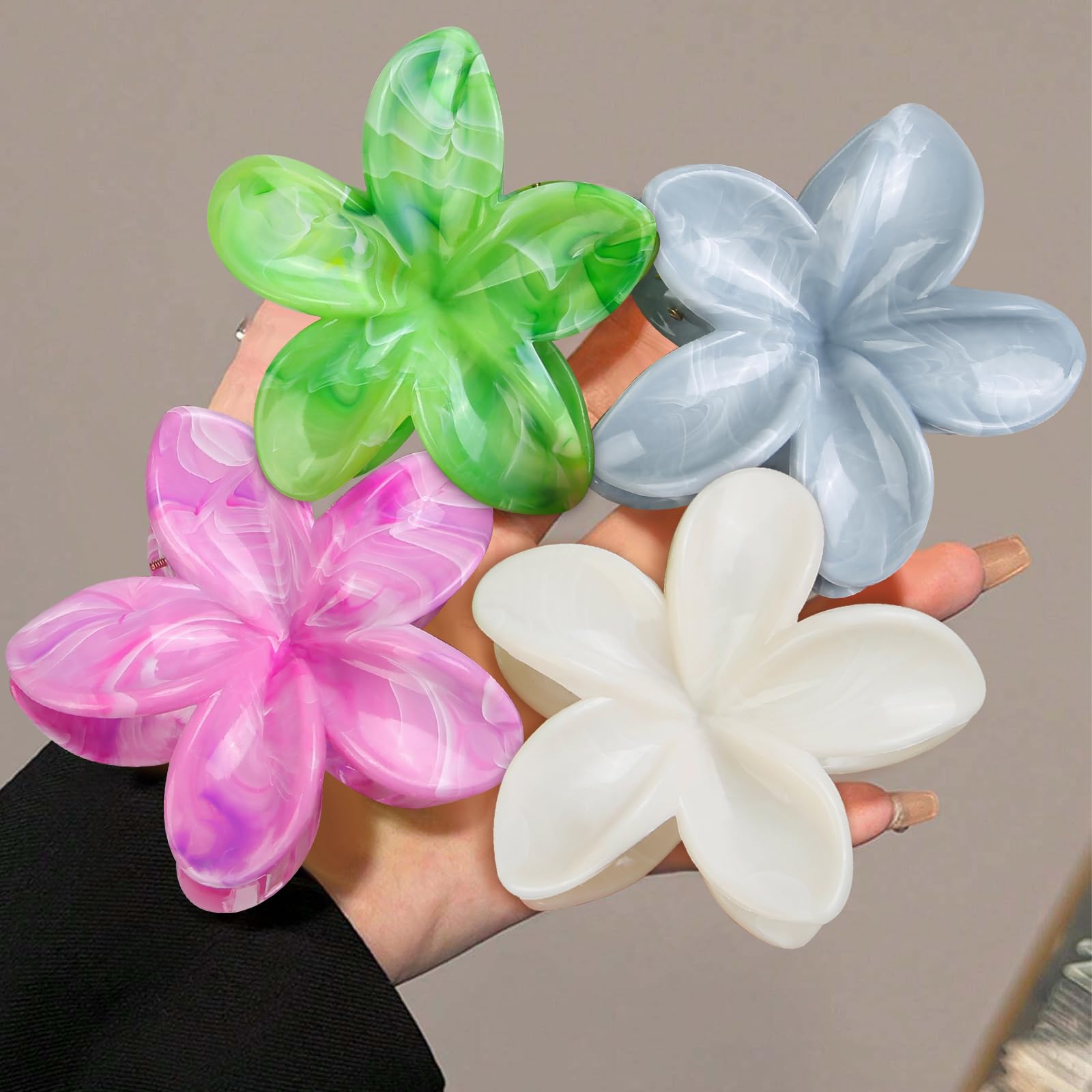 Amazon.com: Large Hawaiian Flower Hair Claw Clips for Women  display picture 1