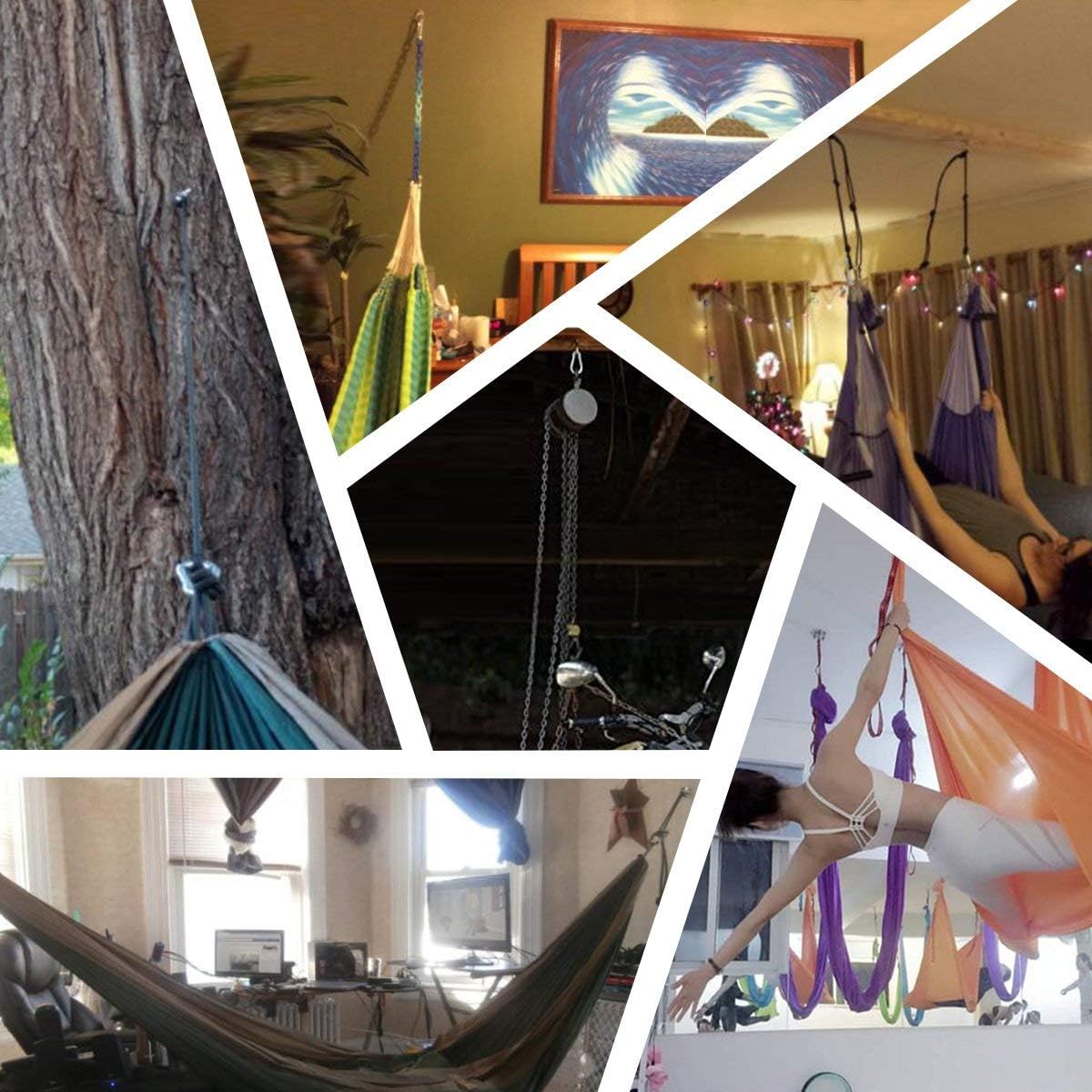 Heavy Duty Stainless Steel Hammock Hanging Kit for Indoor Outdoor Use