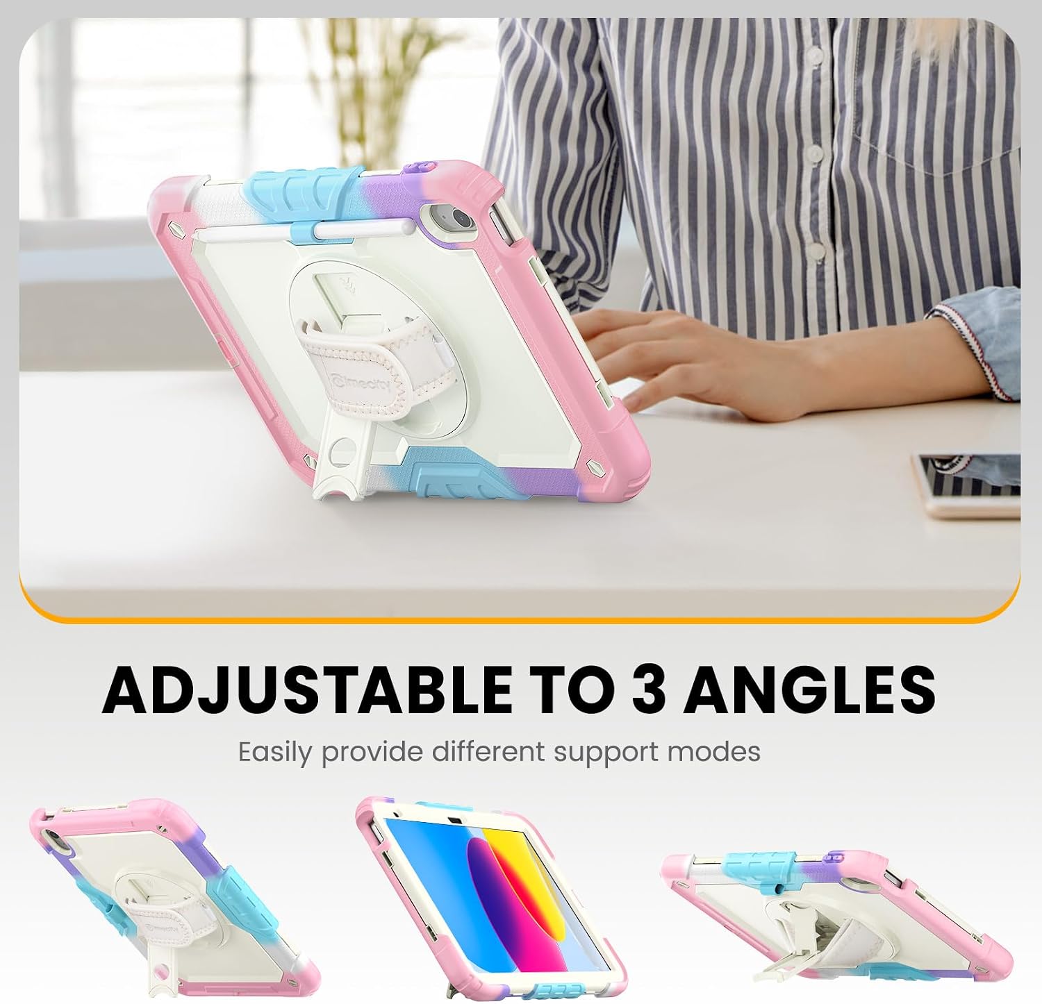 Timecity for iPad 9th/ 8th/ 7th Generation Case with Screen Protector image 3