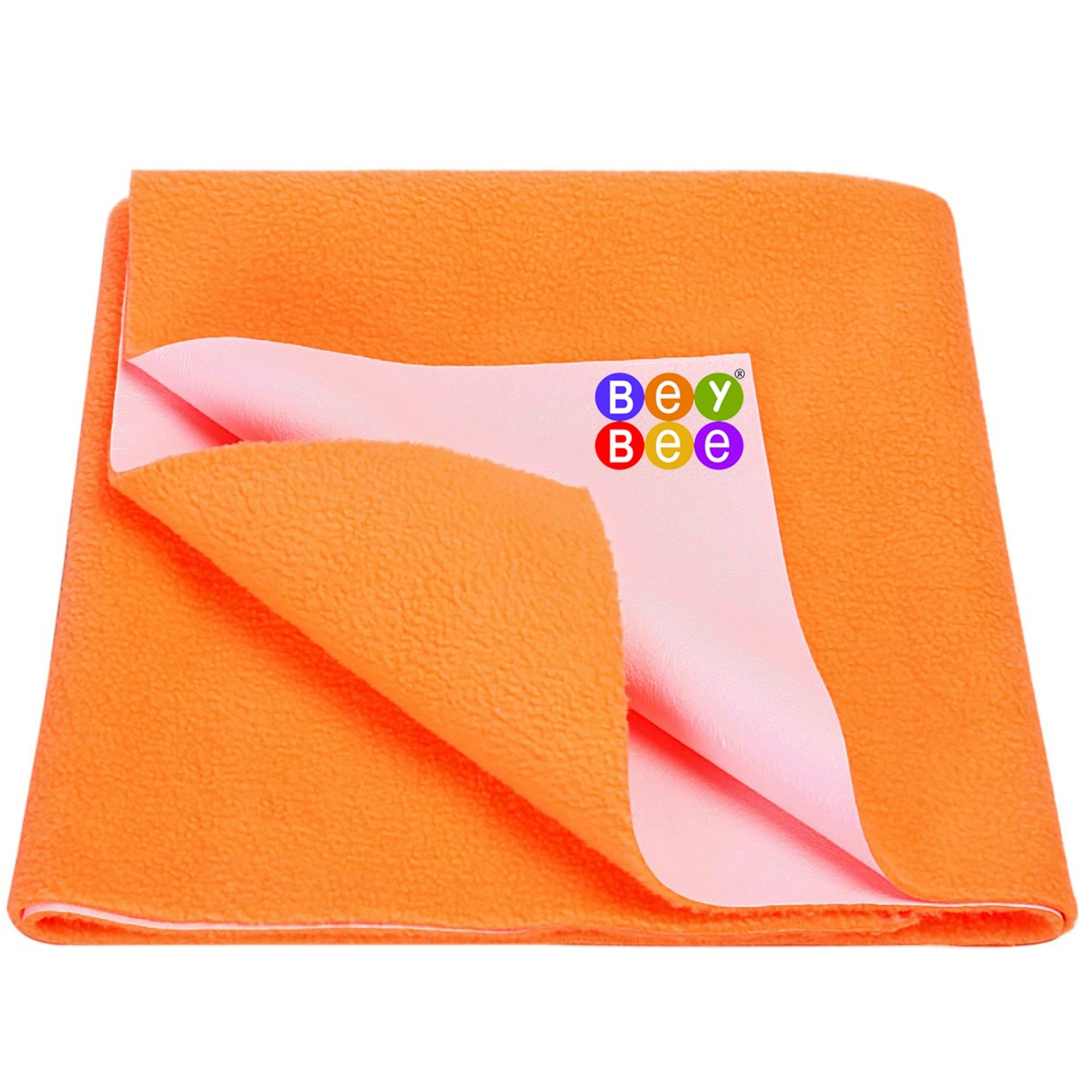 Beybee Premium Quick Dry Mattress Protector Baby Sheet - Large (Peach)