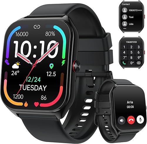 Reloj inteligente para hombres y mujeres, IP68 impermeable rastreador de fitness, más de 100 modos deportivos, monitor de frecuencia cardíaca y