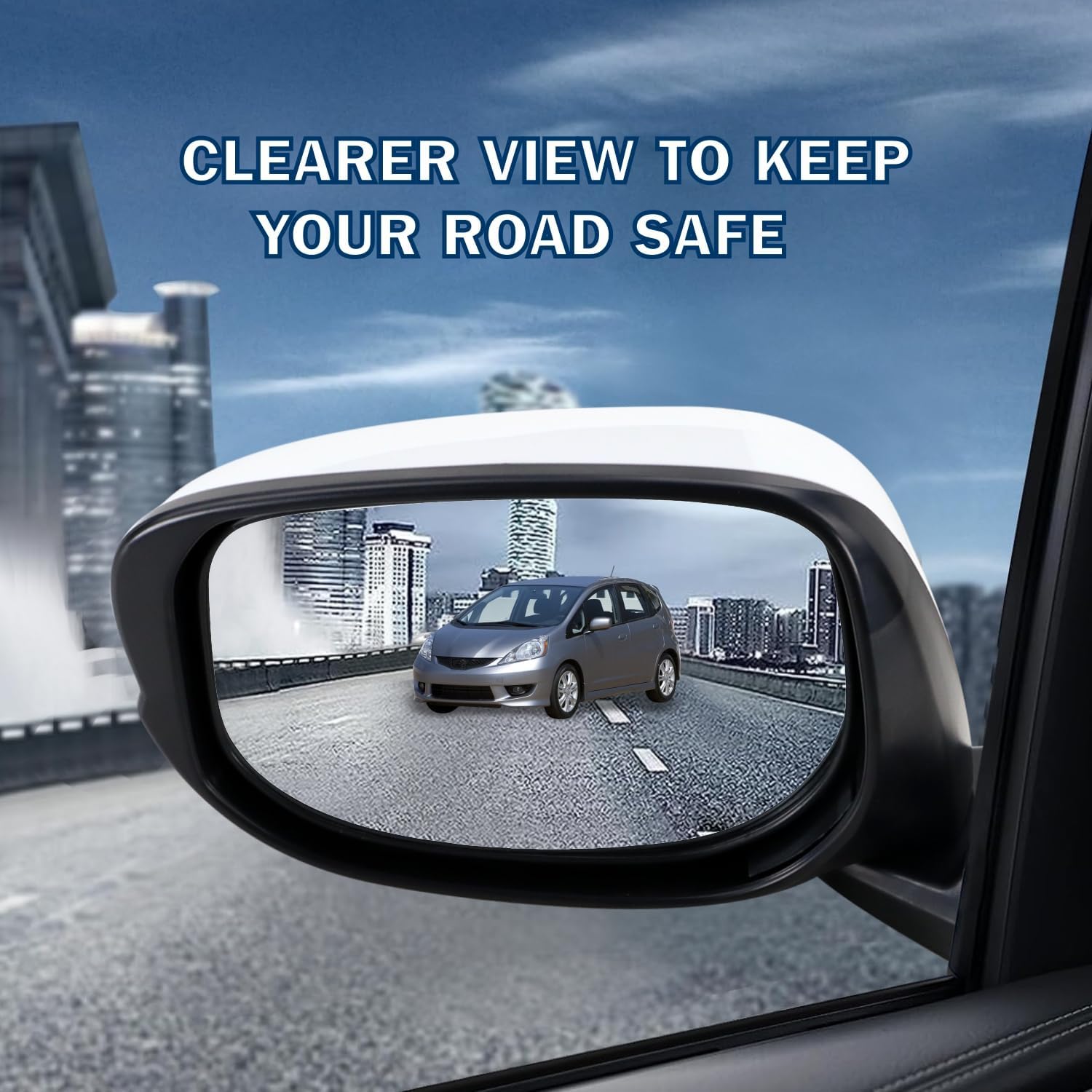 Left Driver side Mirror compatible with 2009 2010 2011 2012 2013 2014 Honda fit with Manual Folding power glass Non-Heated can be DIY Paintable Replace# 76208-TK6-305, 76208TK6305(3 Pins)