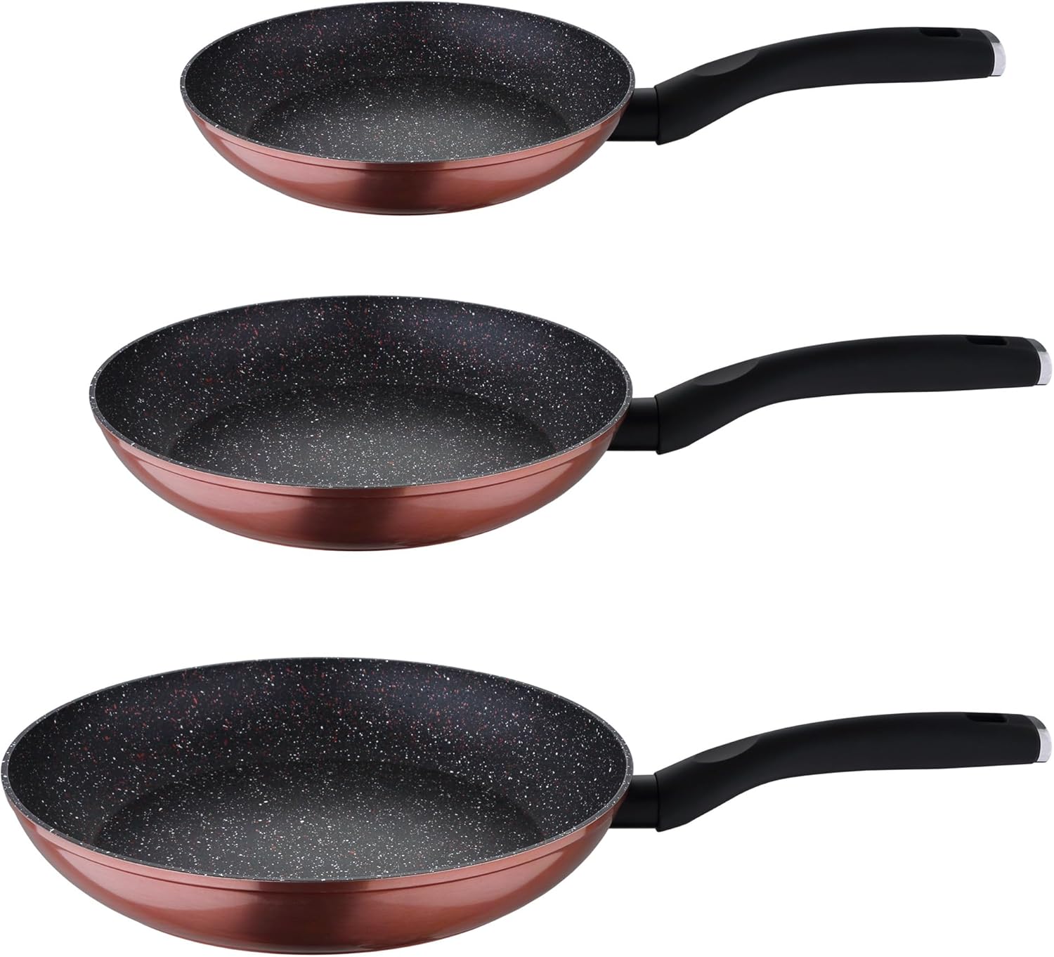 San Ignacio SARTENS Forged Aluminium, Suitable Induction Set 3Pcs Venus Pans, 20/24 Y 28 Cm, Multicoloured