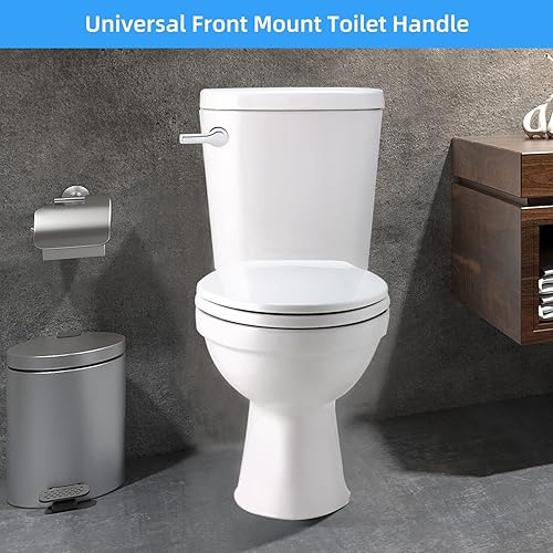 Miniatura 51 de Hygie Rinse Manija de inodoro de metal de 2 piezas, repuesto para manija de inodoro universal con cadenas de acero inoxidable, kit de reparación