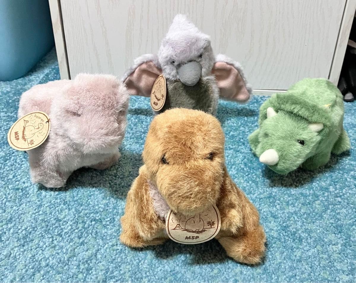 Amazon.co.jp: meisei kigyo MSP 恐竜ぬいぐるみ 4セット タグ付き