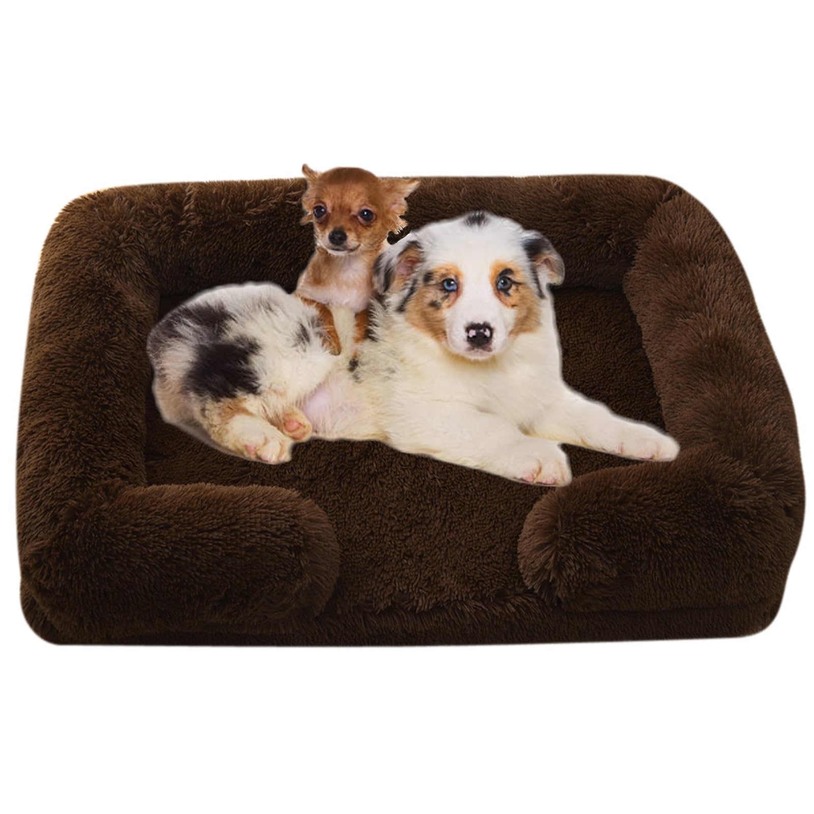 WTZHHK Dog Bed Dog Couch for Small Dogs, Medium, and Large Size Dog - Removable Washable Cover (Color : Coffee, Size : XXL)