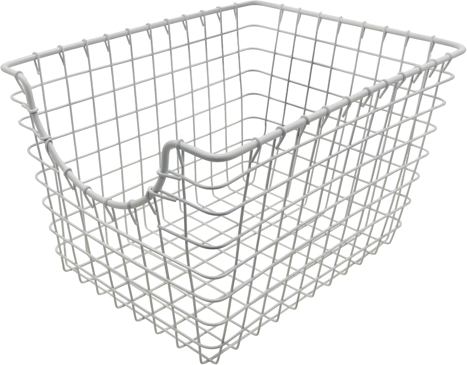 OGGI Wire Storage Basket Large (10" x 13" x 8"), White, Kitchen, Pantry & Home Organization